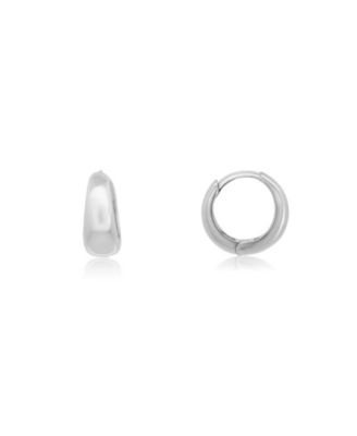 Mini Classic Huggie Hoop Earrings Sterling Silver