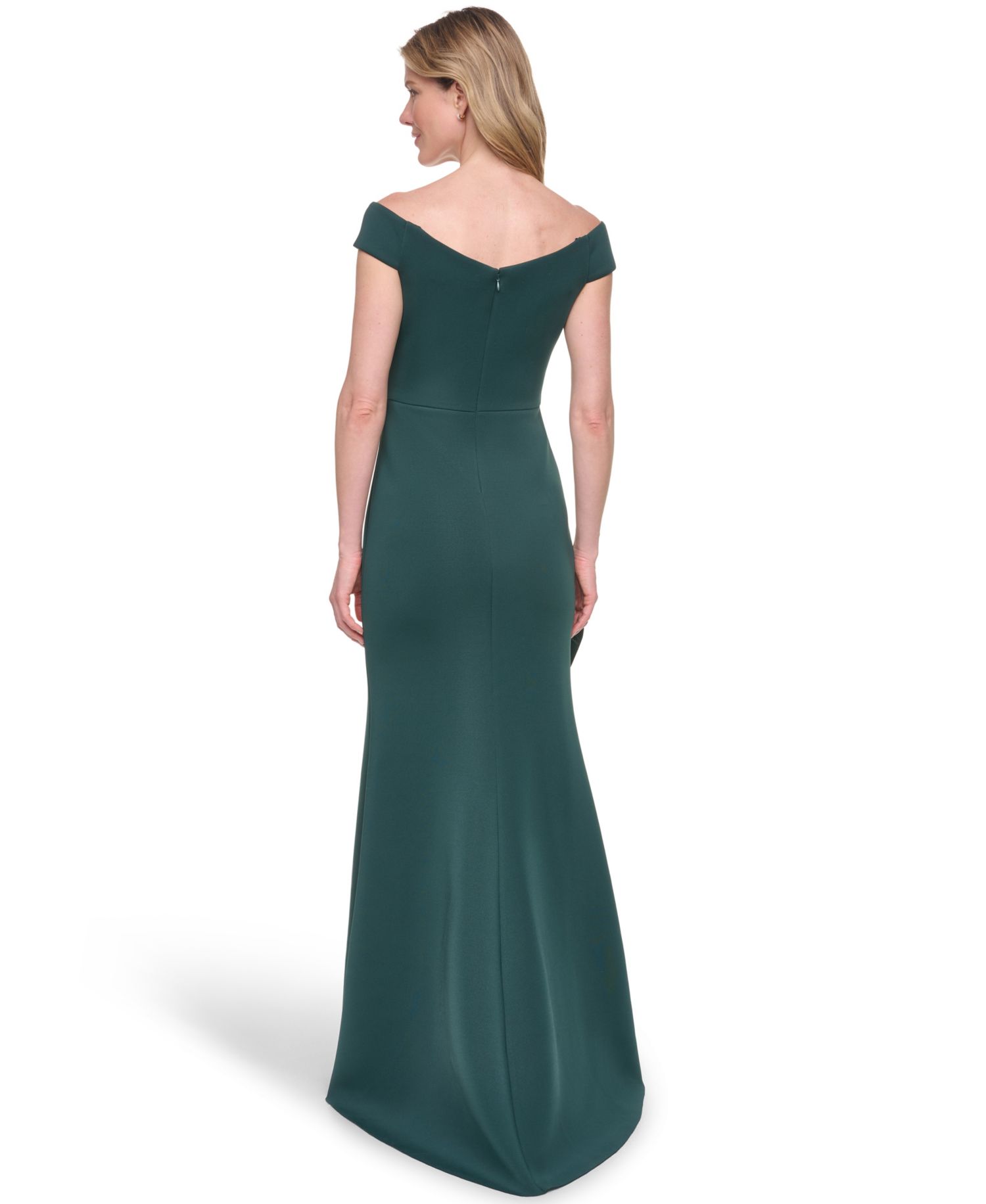 Women's Off-The-Shoulder Ruffle-Front Ball Gown