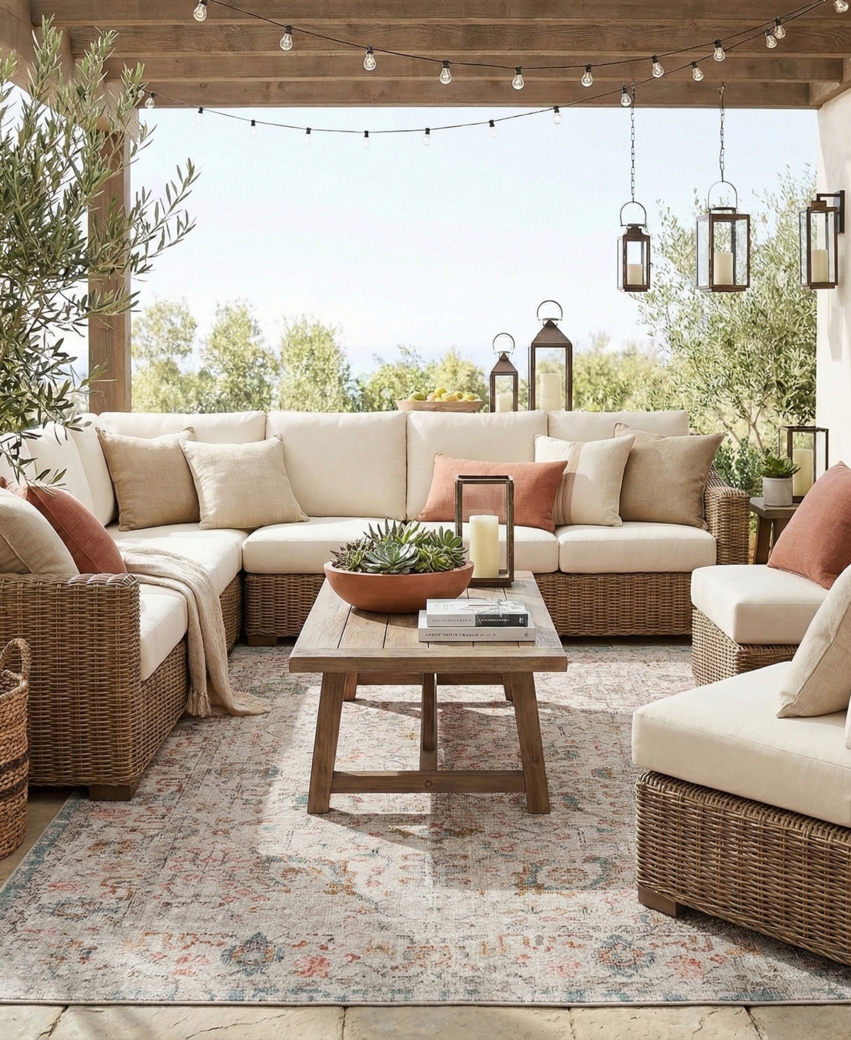 Closeout! Lr Home Heirloom HRL8145A 5'3" x 7'10" Outdoor Area Rug