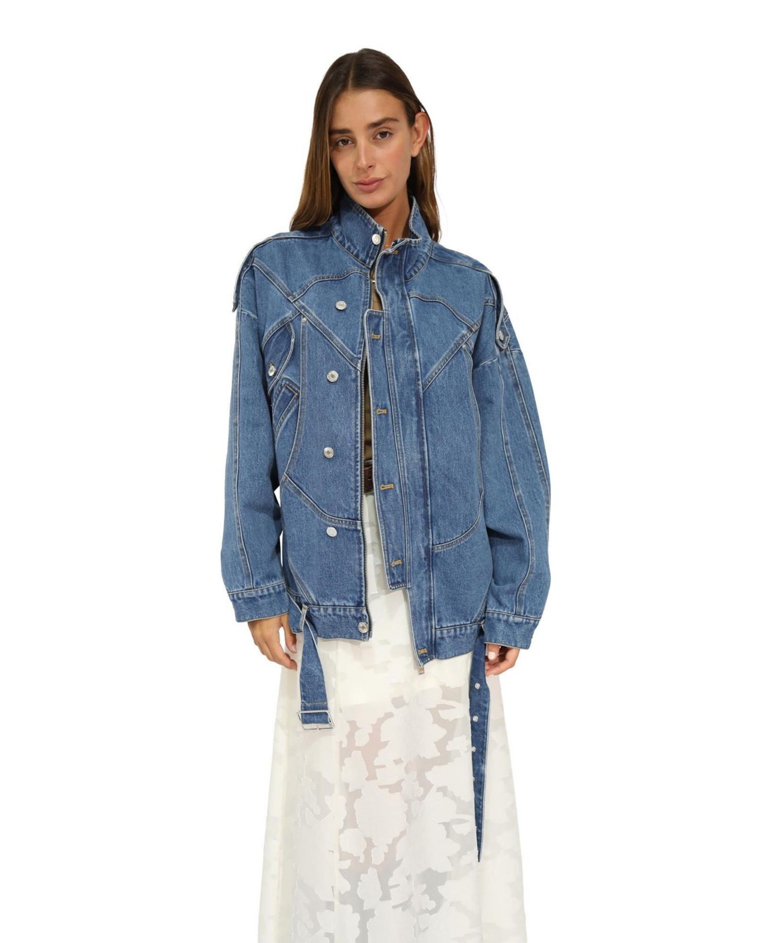 Women's Belle and Bloom Downtown Denim Oversized Jacket