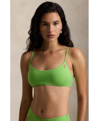 Women's Embroidered Pony Bikini Swimsuit Top