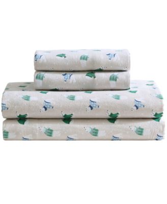 Winter Nights Cotton Flannel Queen Sheet Set