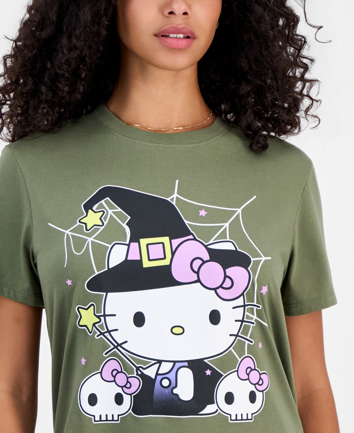 Sanrio Juniors' Hello Kitty Witch Crewneck Tee