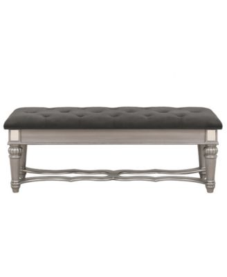20" Velvet Upholstered Bedside Bench