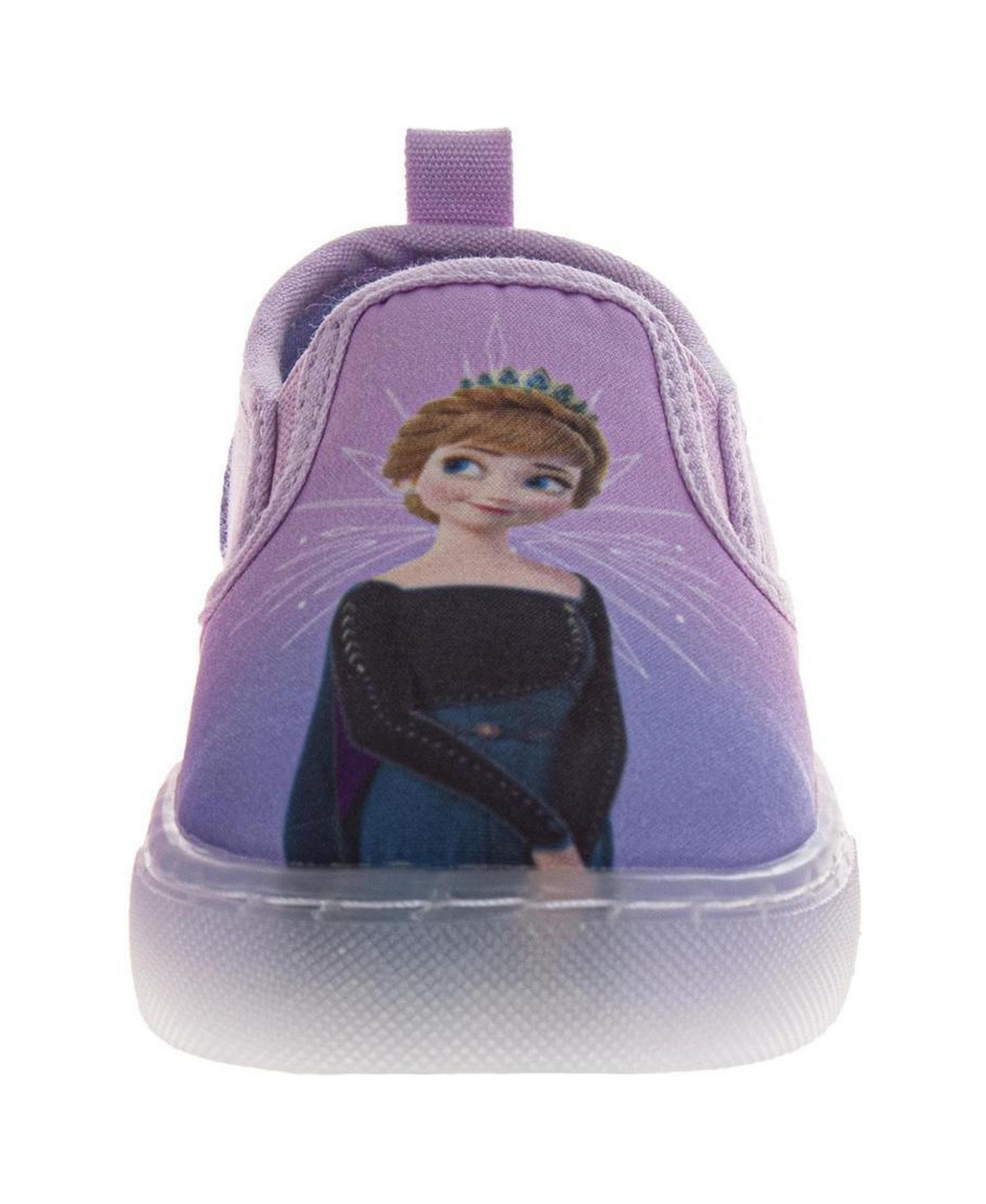 Frozen Design Elsa and Anna Slip On Canvas Girls Easy Wear Style Glitter Everyday Comfort
