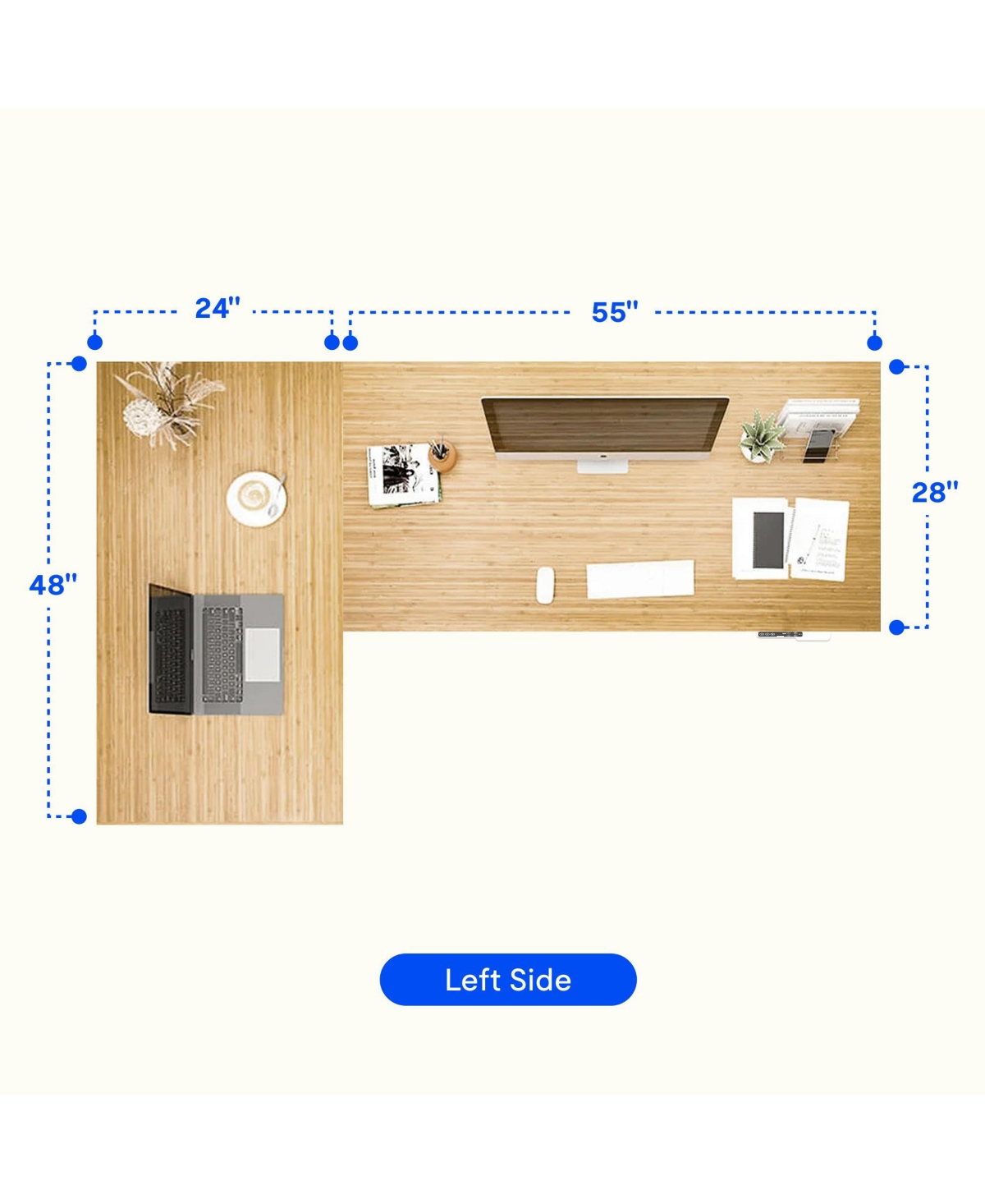 FlexiSpot L Shaped Electric Height Adjustable Standing Desk