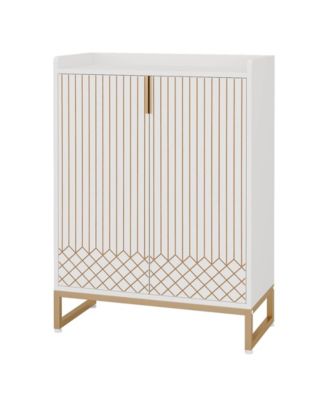 5 Tier Shoe Storage Cabinet with Doors for Entryway and Closet