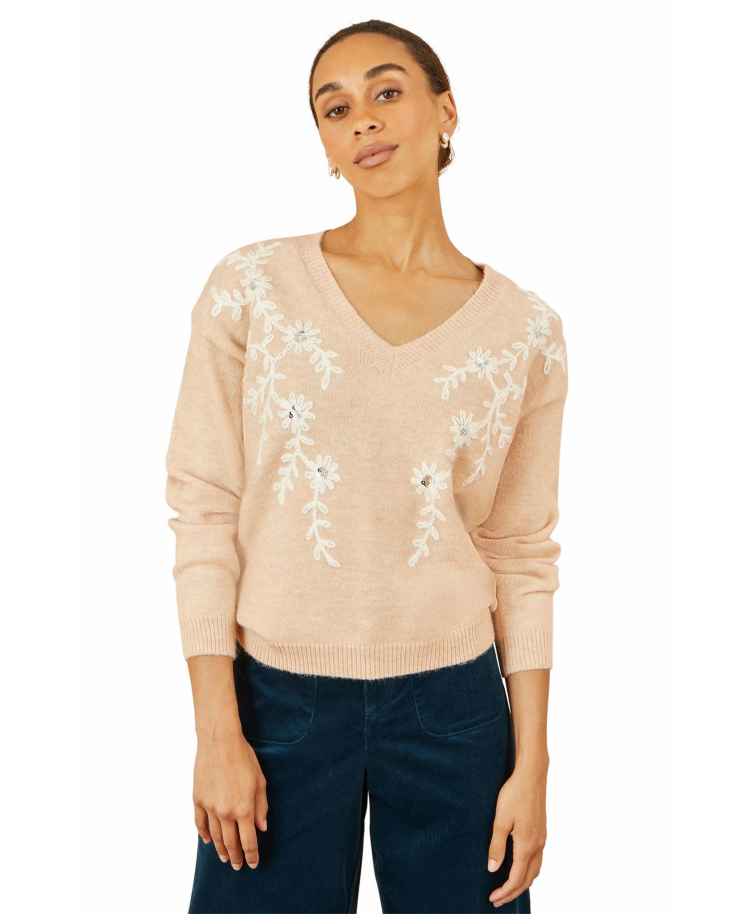 Women's Floral Knitted Jumper