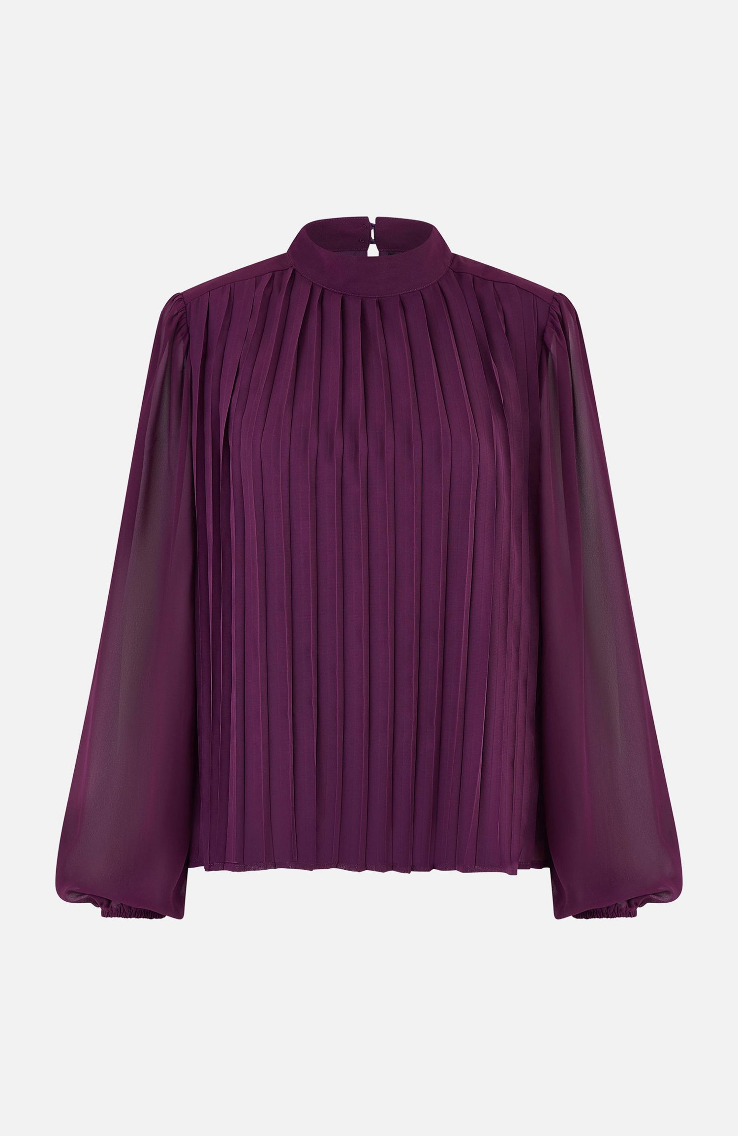 Women's Pleated Long Sleeve Top