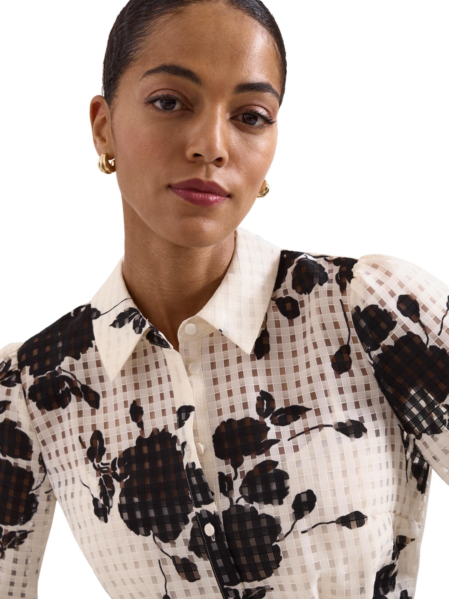 Women's Natalie Floral Belted Shirt Dress