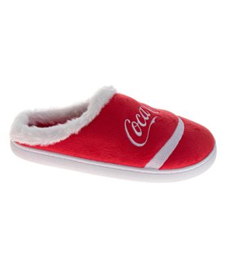 Men's Coca Cola Classic Script Casual Slippers for Cozy SoftLined Warm Indoor Comfort Shoes