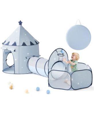 Adventure 3-in-1 Play Tunnel with Ball Pit (no Balls) & Play Tent, Pop Up Crawl Tunnel for Kids, Indoor & Outdoor Baby Play Tunnel