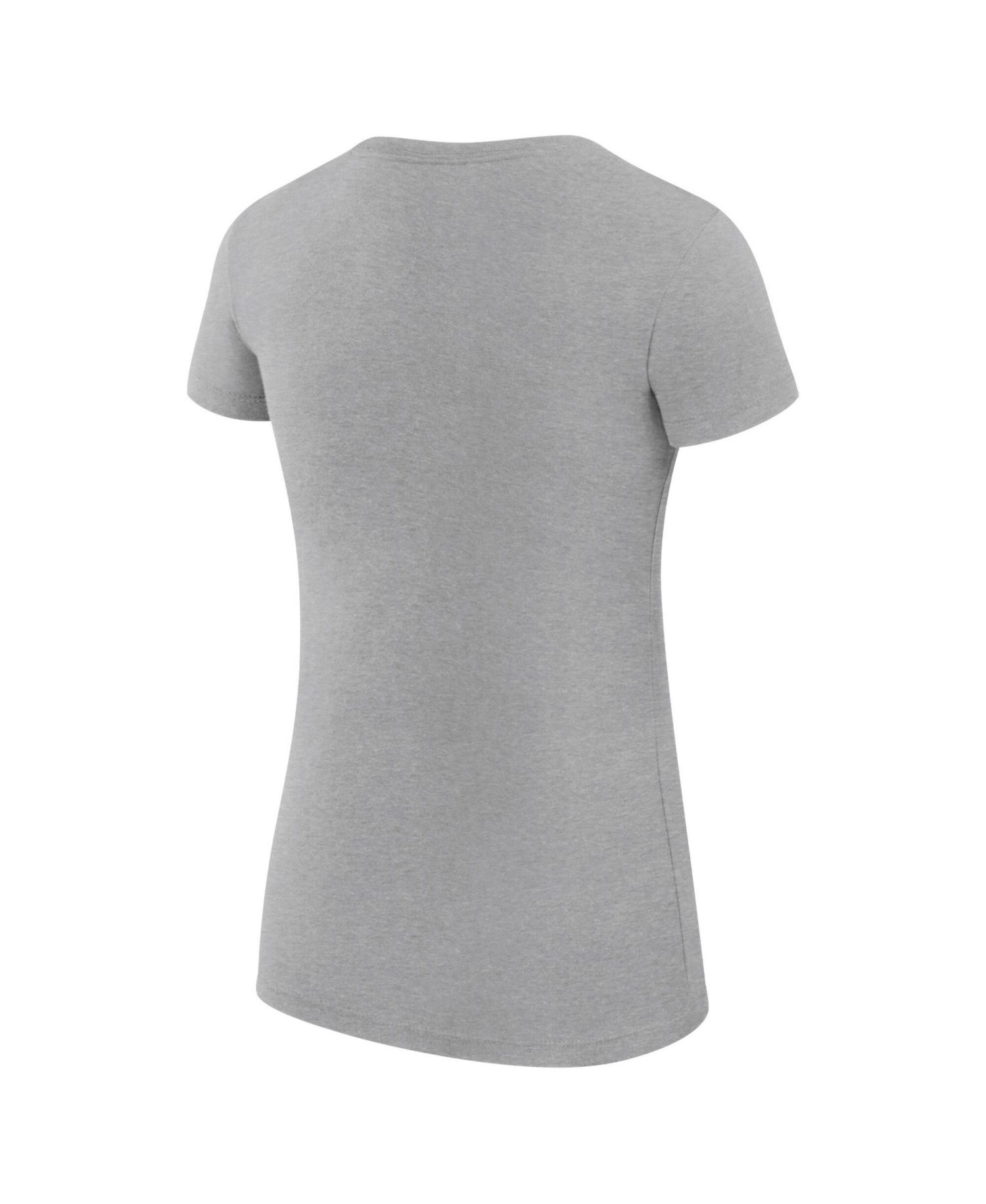 Women's Heather Gray New York Knicks Super-Slim Fit Lightweight Basketball Love T-Shirt