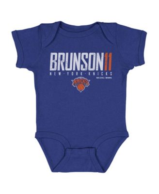 Baby Boys and Girls Jalen Brunson Blue New York Knicks Elite Bodysuit