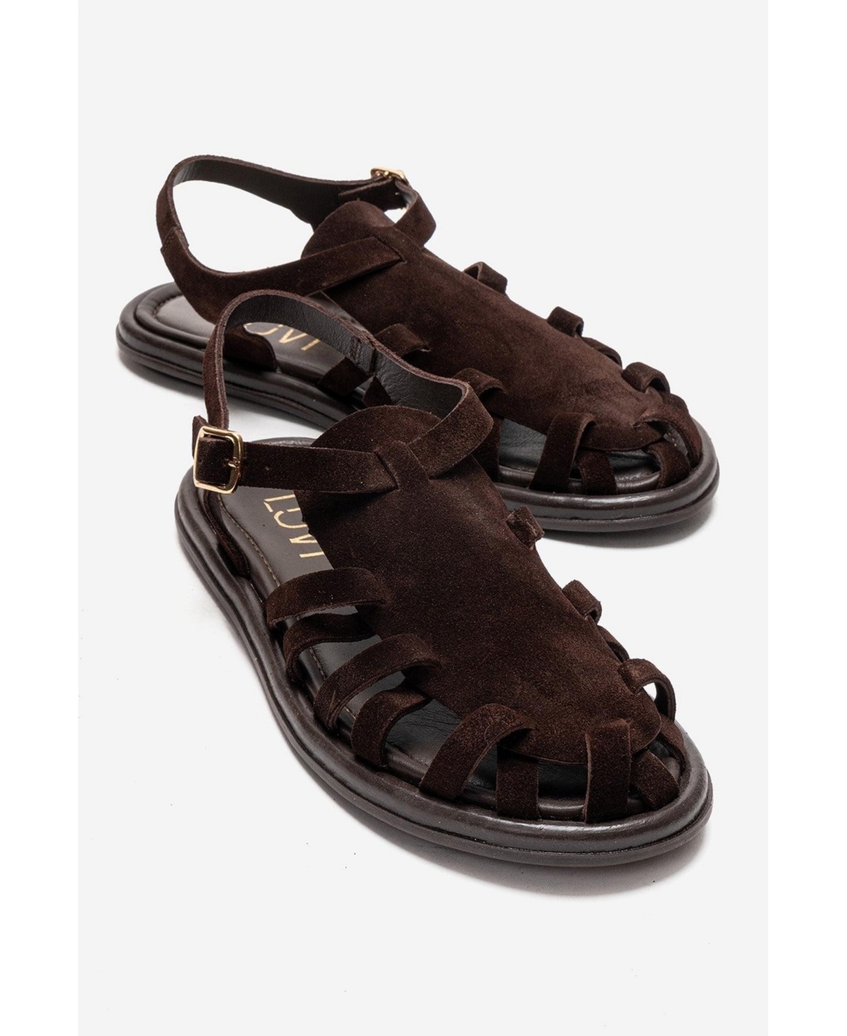 Forever & Always Shoes Women's Alone Leather Gladiator Sandal