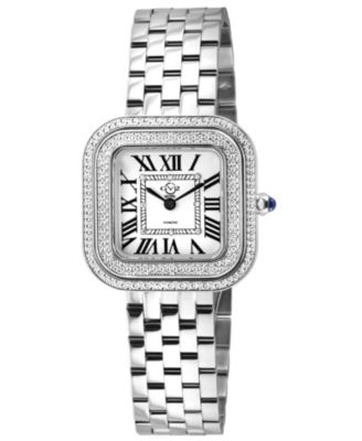 Women's Arezzo Swiss Quartz Diamond Hand made Italian leather Strap Watch