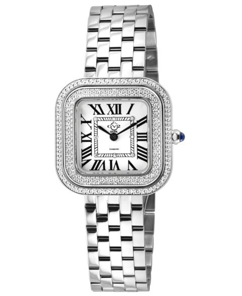 Женские часы GV2 by Gevril Arezzo Swiss Quartz Diamond Hand made Italian leather Strap Watch