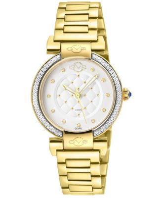 Women's Berletta Swiss Quartz Diamond IP Stainless Steel Bracelet Watch