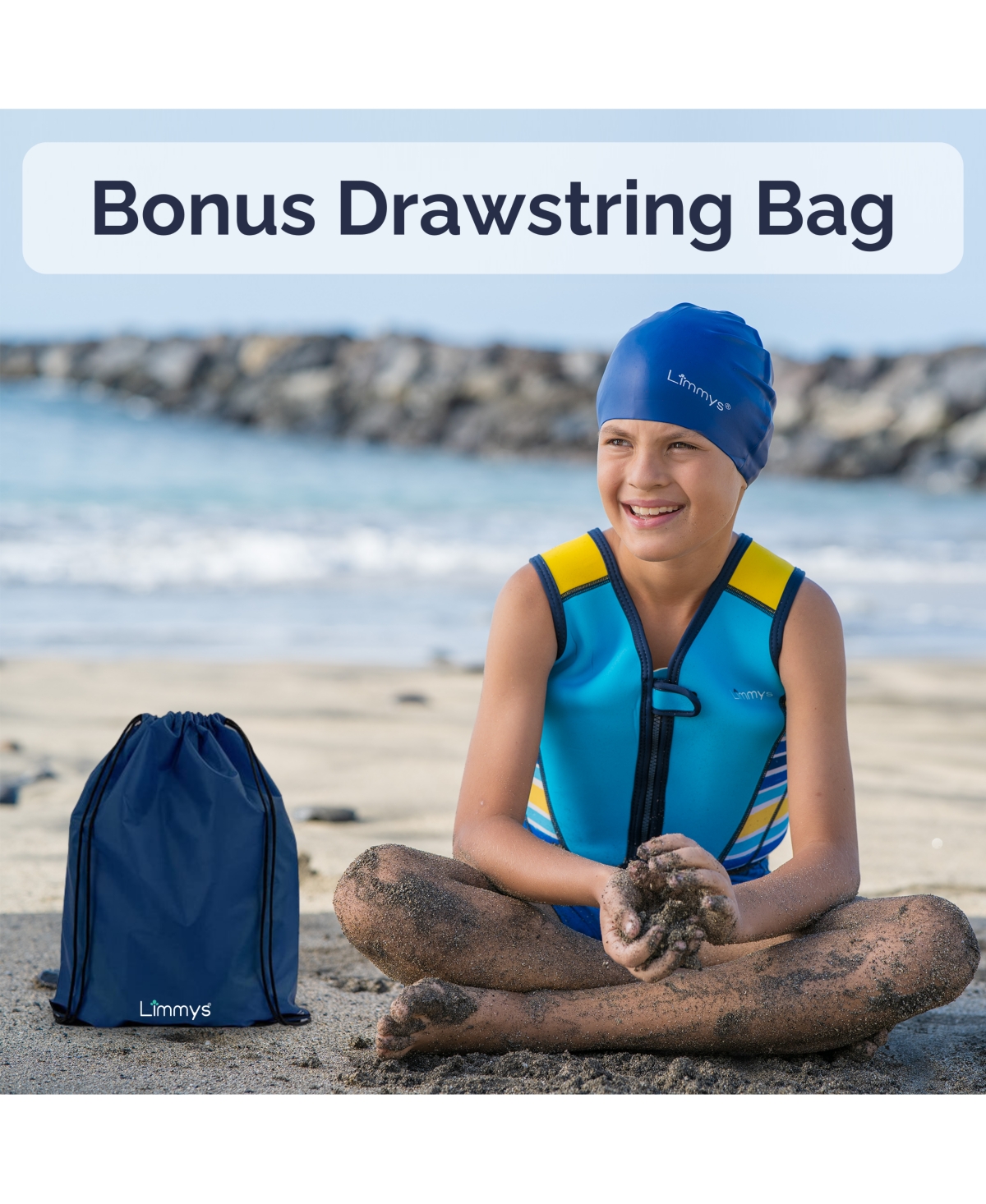 Limmys Swim Vest for Toddlers and Kids - Adjustable Buoyancy, Ce Certified, Award-Winning Design, Soft Neoprene, Carry Bag Included