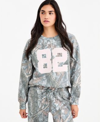Juniors' Applique Crewneck Sweatshirt
