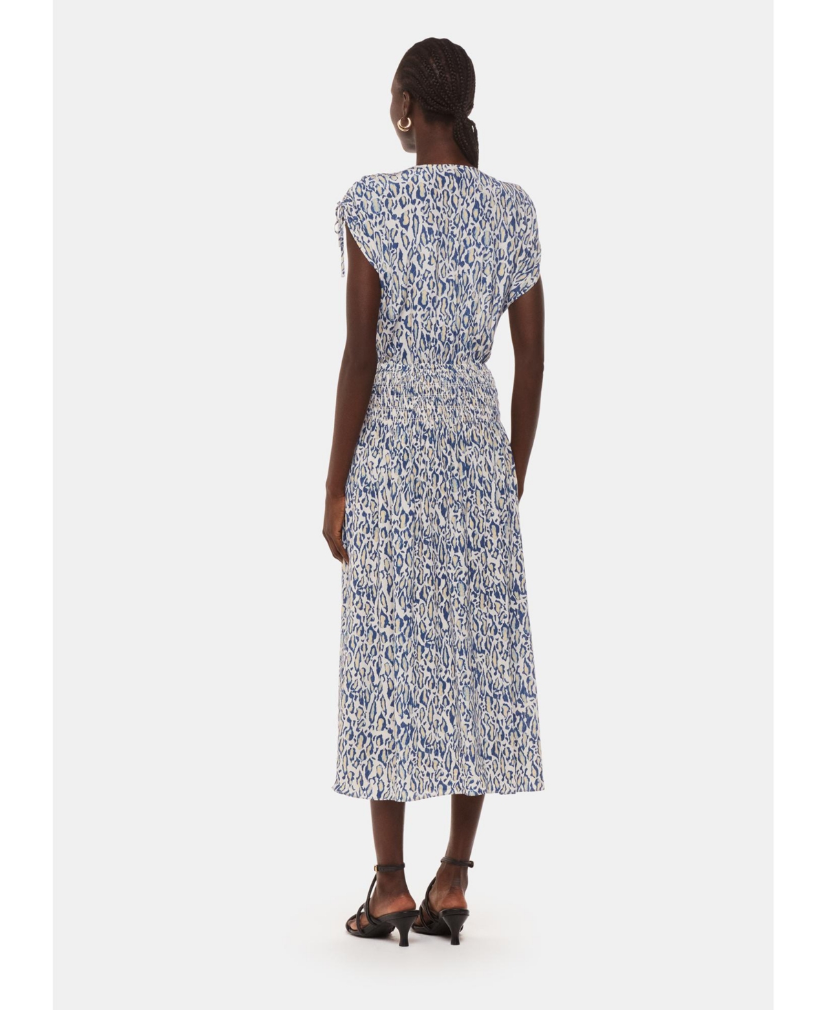 Whistles Women's Flaming Leopard Print Midi Dress