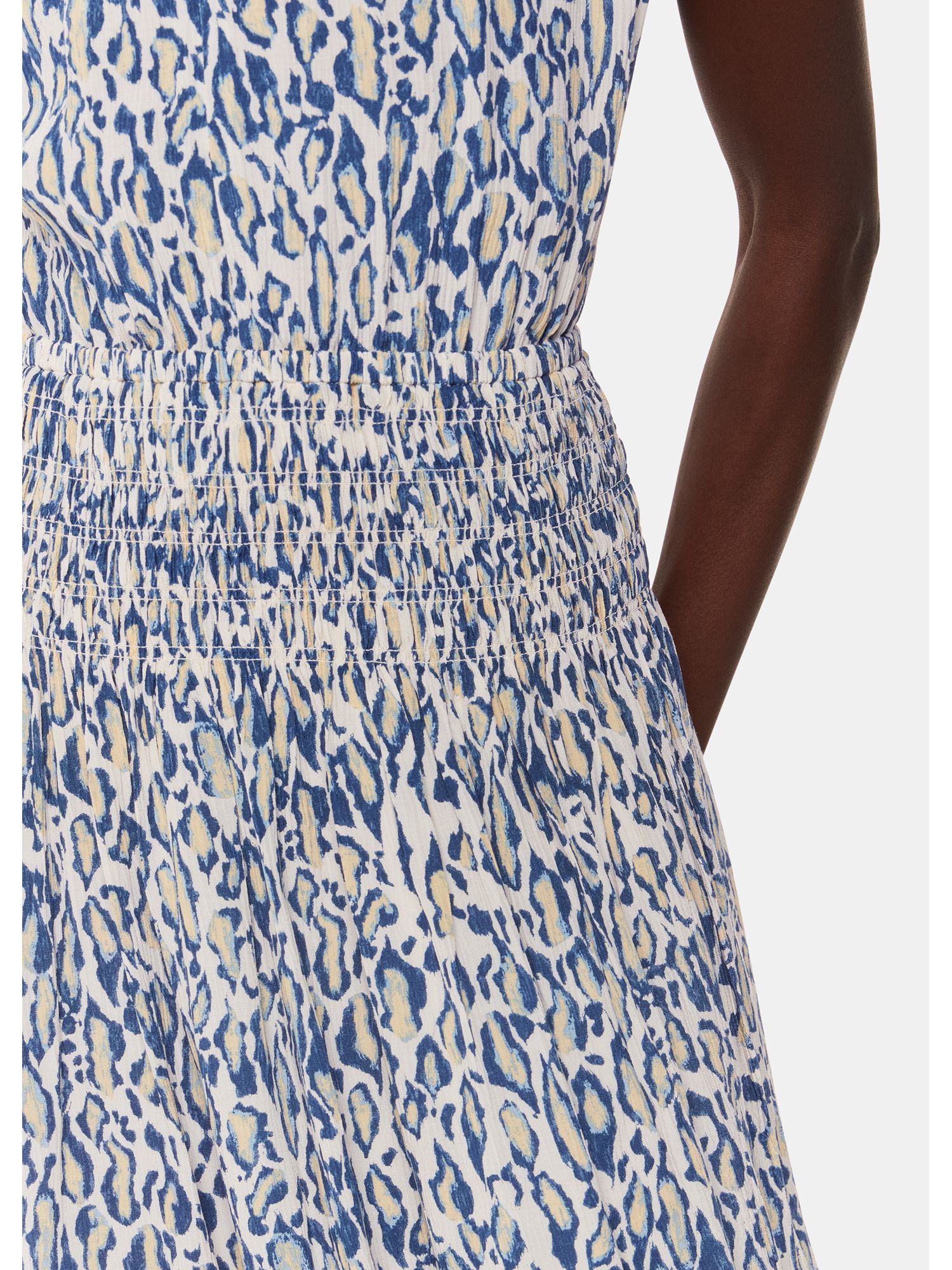 Women's Flaming Leopard Print Midi Dress