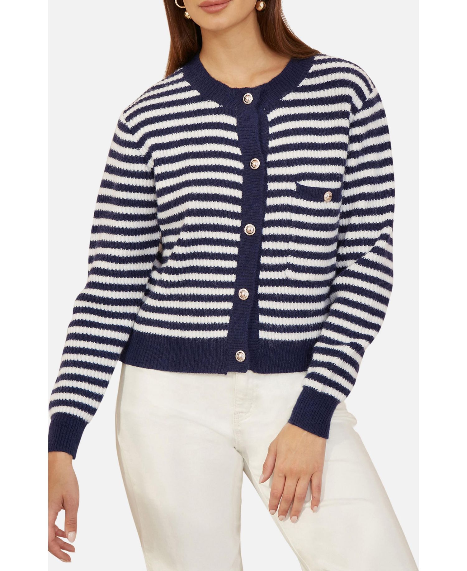 Women's Long Sleeve Knit Relaxed Fit Cardigan