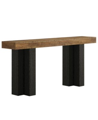 Entryway Console Table, Narrow Sofa Table with Sturdy Legs