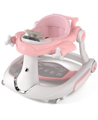 Convertible Baby Activity Walker with Adjustable Height, Foldable Design and Interactive Play Features