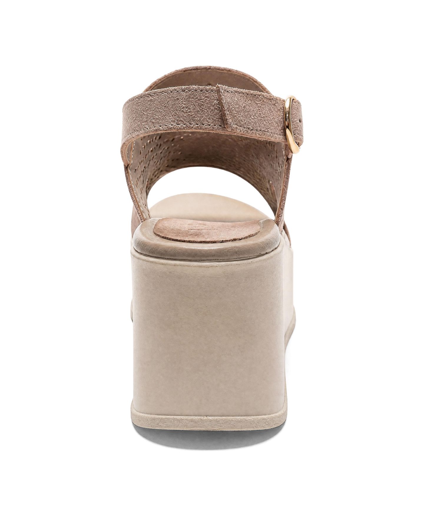 Женские сандалии Forever & Always Shoes Jadira Leather Wedge Sandal, цвет: Бежевый замшевый — фото 3