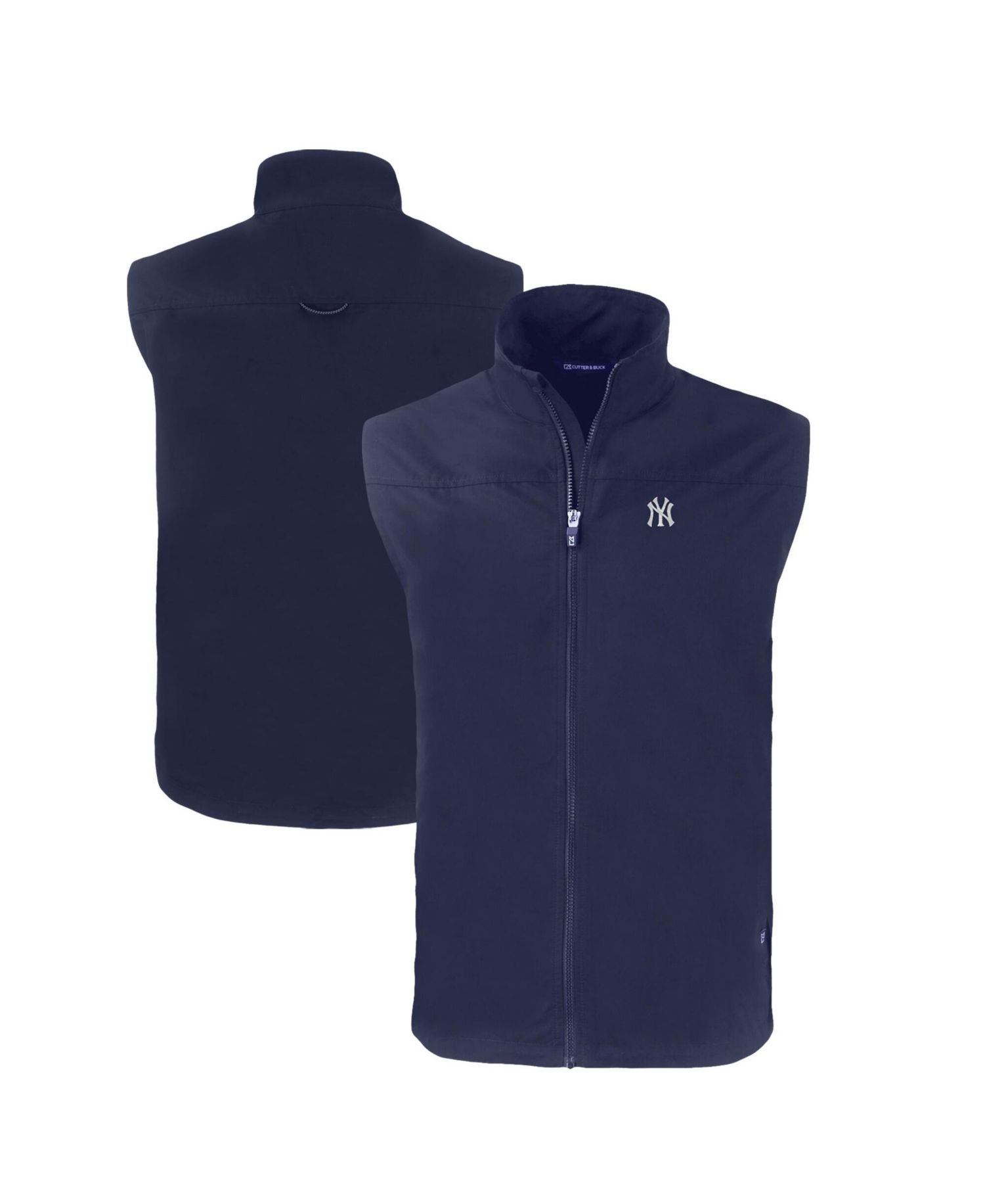Men's Navy New York Yankees Big & Tall Charter Eco Full-Zip Vest