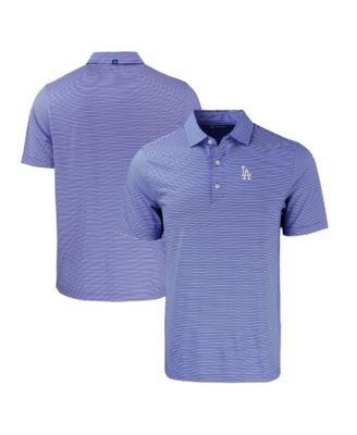 Men's Royal/White Los Angeles Dodgers Big & Tall Forge Eco Double Stripe Stretch Polo Shirt