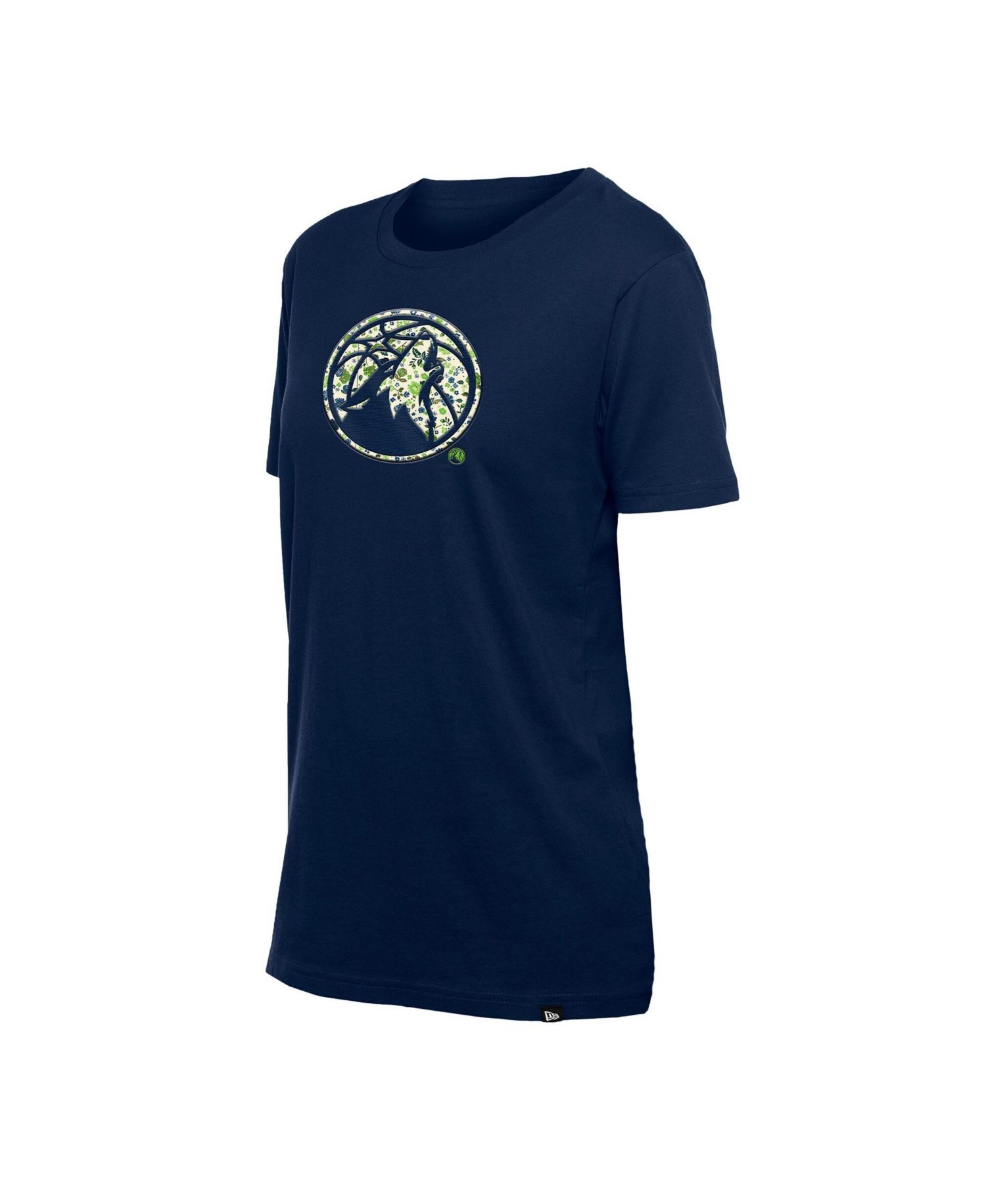 Women's Navy Minnesota Timberwolves Glam Game Flower T-Shirt