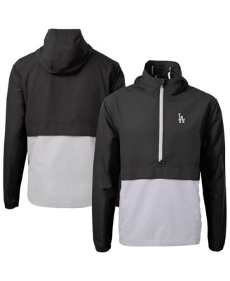 Men's Black Los Angeles Dodgers Charter Eco Half-Zip Anorak Jacket