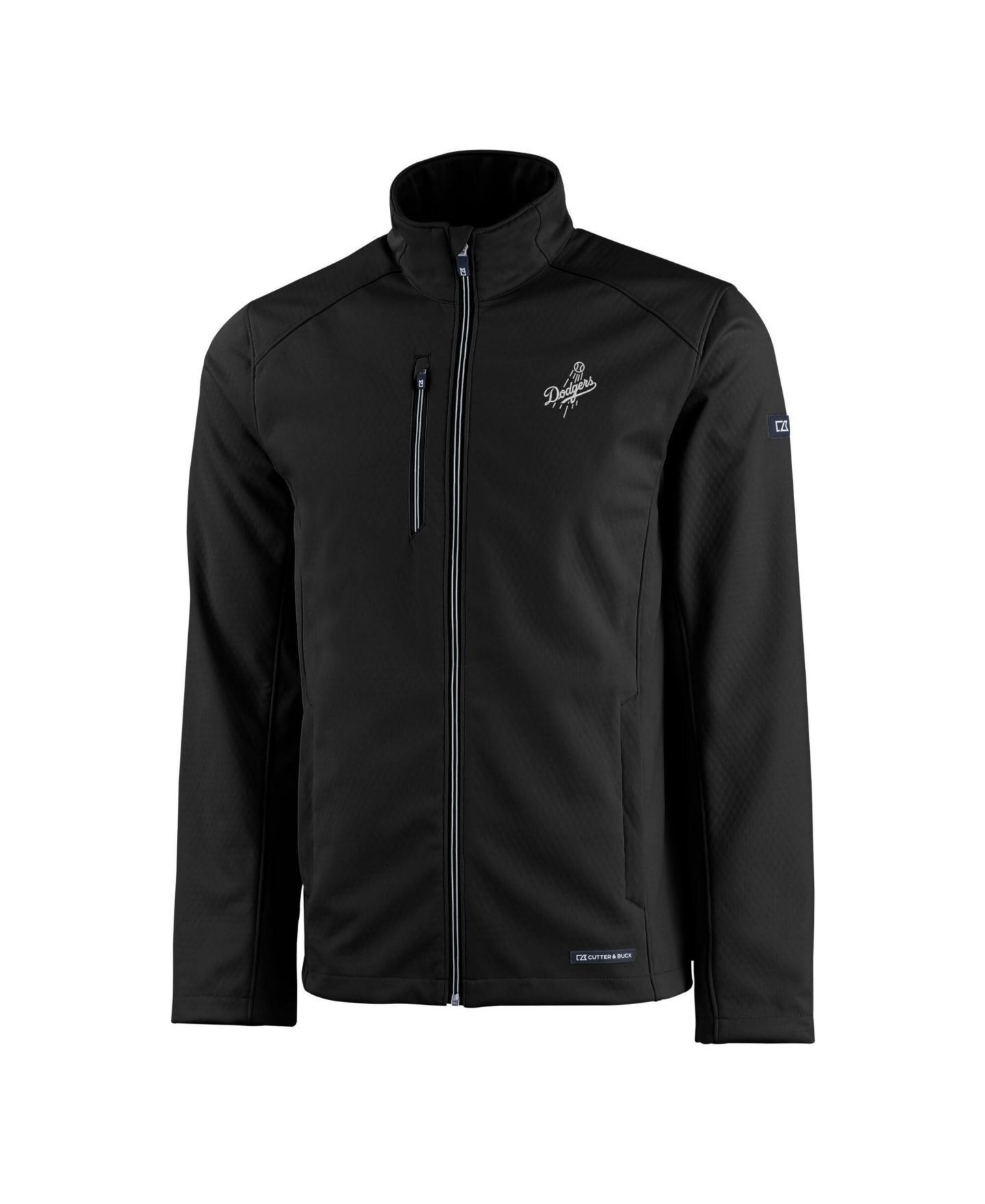 Мужская куртка Cutter & Buck Black Los Angeles Dodgers Evoke Eco Softshell Full-Zip — фото 2