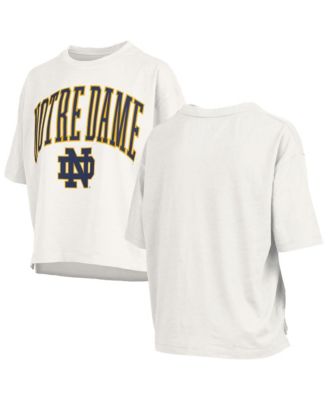 Women's White Notre Dame Fighting Irish Plus Size Nelson Motley Crew Oversized Slub T-Shirt