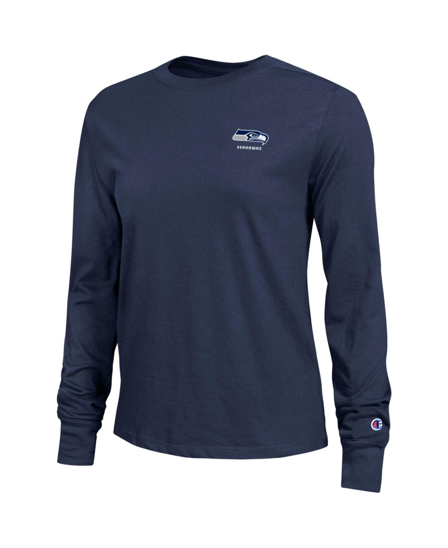Women's College Navy Seattle Seahawks Core Long-Sleeve T-Shirt