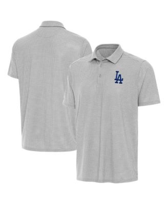 Men's Heather Gray Los Angeles Dodgers Replica Polo Shirt