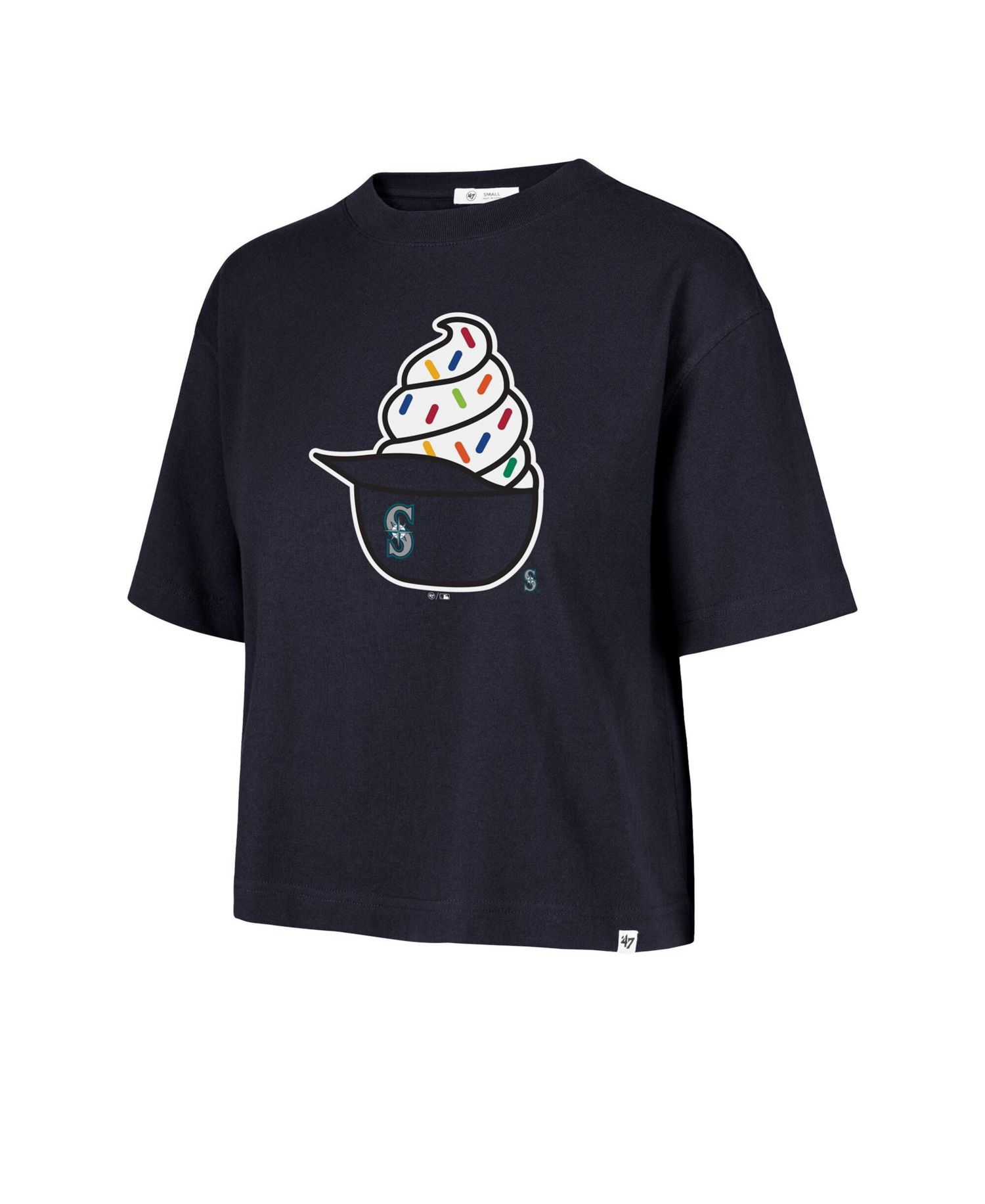Women's Navy Seattle Mariners Ice Cream Helmet T-Shirt