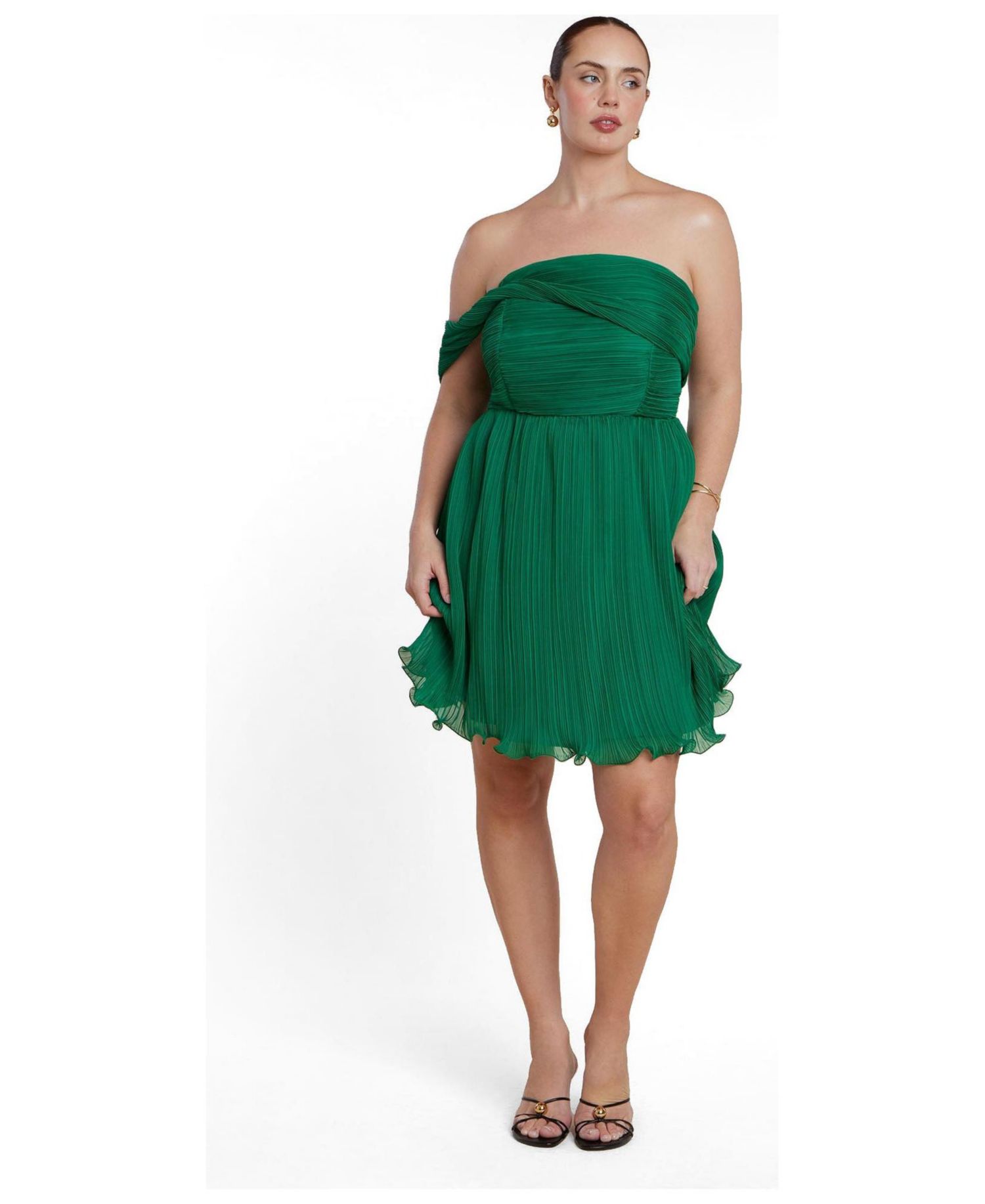 Women's Strapless Mini Dress with Overlay