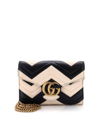 Mini GG Marmont Chain Wallet Matelasse Leather
