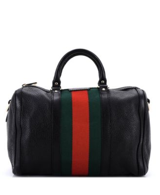 Medium Vintage Web Boston Bag Leather