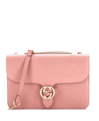 Medium Interlocking Shoulder Bag Leather