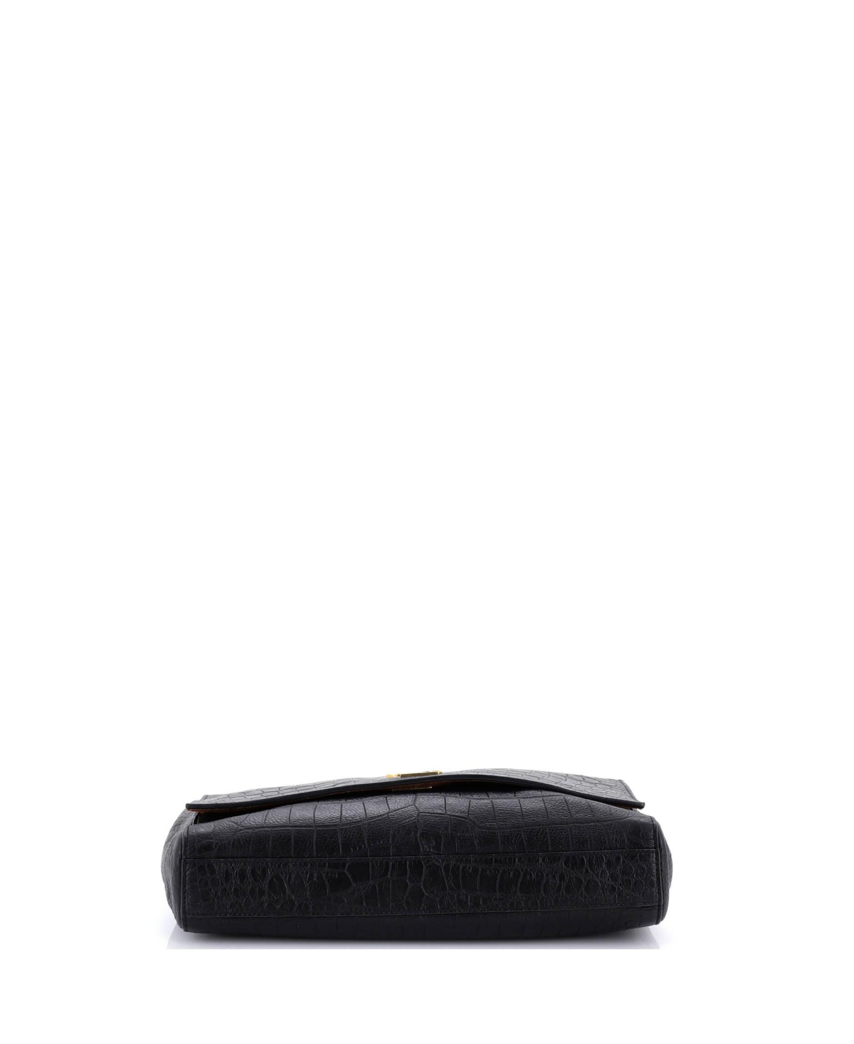 Pre-Owned Saint Laurent Medium Classic Monogram Reversible Shoulder Bag Embossed Leather and Suede