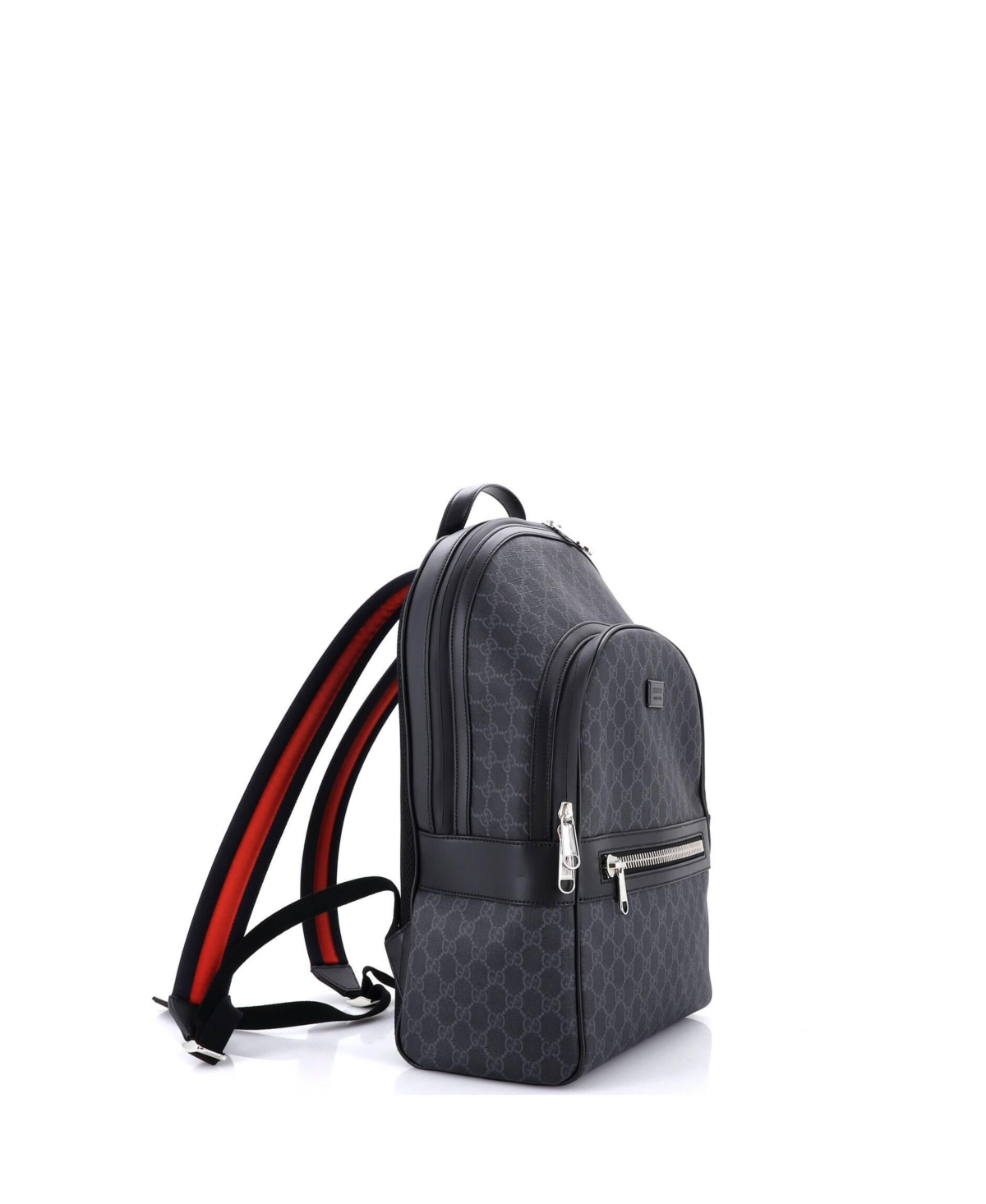 Pre-Owned Gucci Medium Front Zip Pocket Backpack Gg Coated Canvas