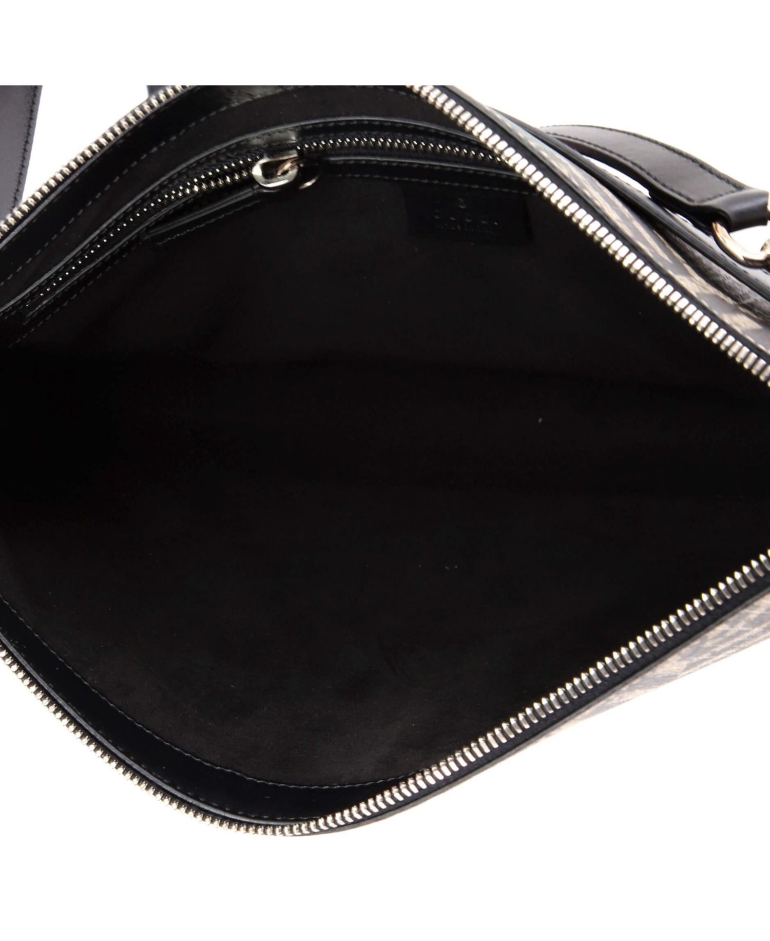 Large Bee Web Zip Messenger Bag Caleido GG Coated Canvas