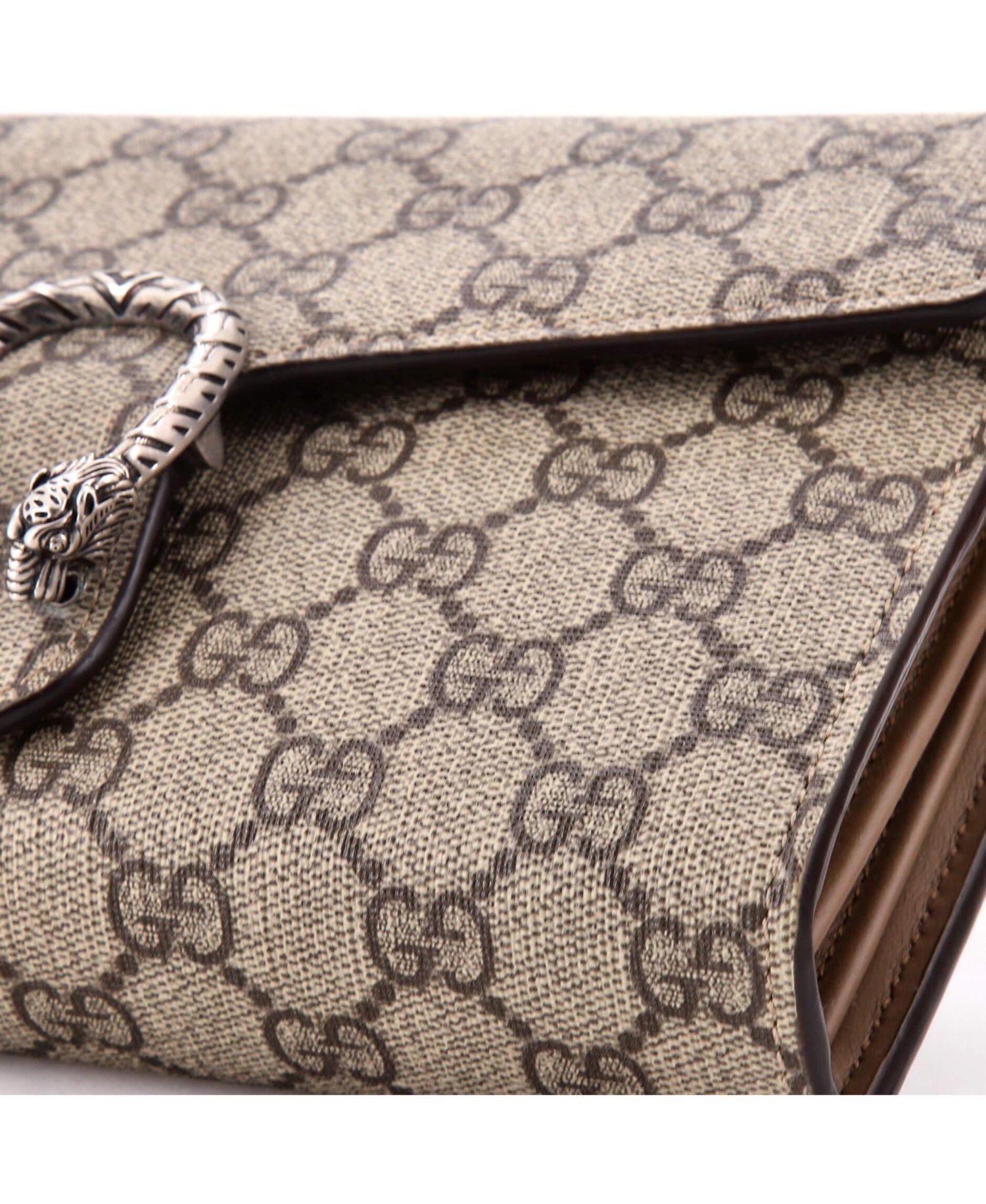 Small Dionysus Chain Wallet GG Coated Canvas