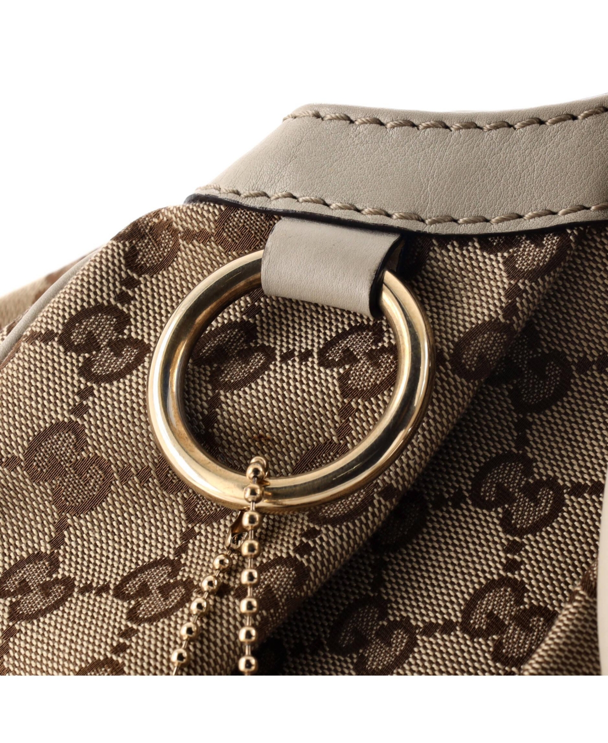 Pre-Owned Gucci Medium Sukey Tote Gg Canvas with Leather