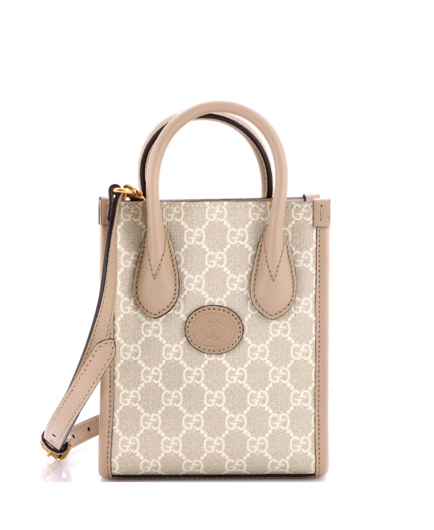 Mini Interlocking G Patch Tote GG Coated Canvas