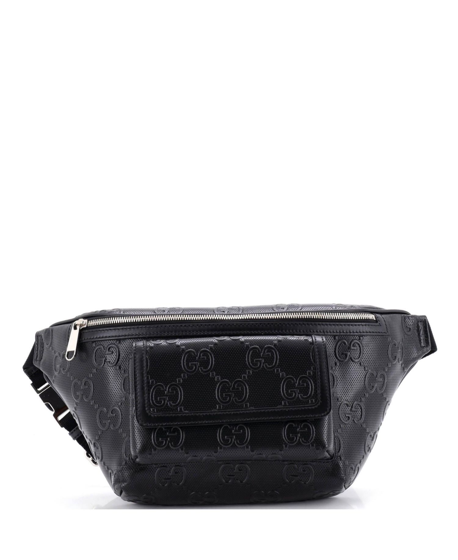 Front Pocket Belt Bag GG Embossed Perforated Leather